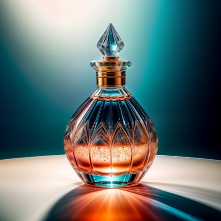 02481-428505515-perfume bottle, no humans, gradient background, gradient, simple background, blue background, gem, transparent, light particles,.png